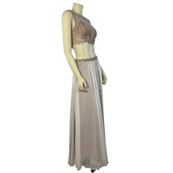TERANI COUTURE PROM 1611P1018 White & Nude size 6 - Picture 8 of 16